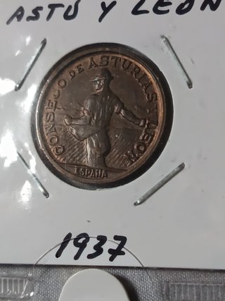 Monedas Guerra Civil Asturias y León 1937