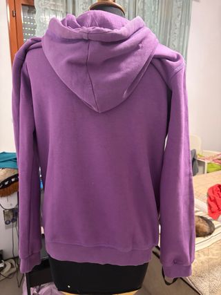 Felpa con cappuccio viola uomo
