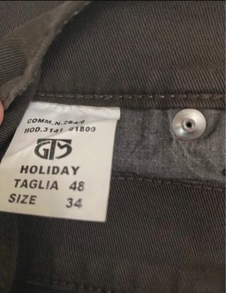 Pantaloni Holiday grigi taglia M