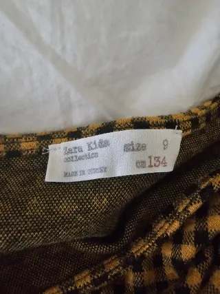 Vestido Zara Cuadros Amarillo y Negro