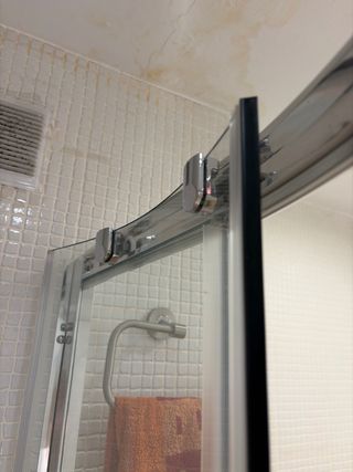 Mampara Ducha Redonda 90cm Cristal y Metal