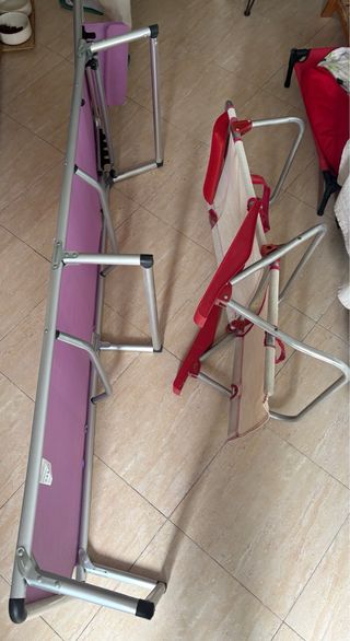 Tumbonas y silla de playa plegables