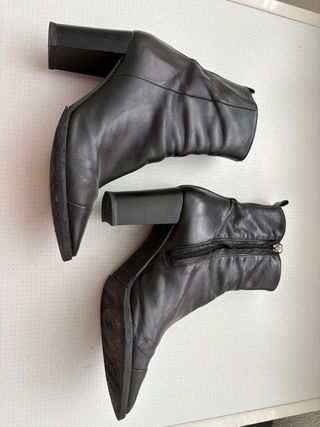 Botines piel negros Massimo Dutti T.38