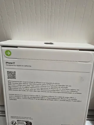 iPhone 17 5G nero nuovo non sigillato