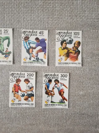 Serie francobolli Coppa del Mondo 1982 Togo