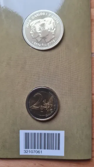 Set 12 euros plata + 2 euros don quijote
