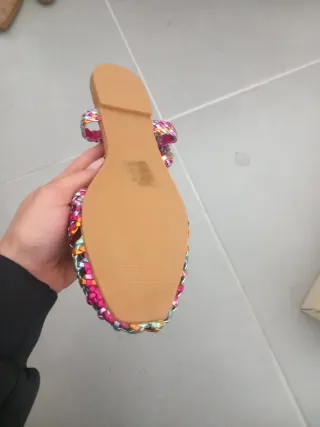 Sandali donna intrecciati multicolor