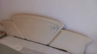 Cabezal cama 135cm + 2 mesitas + somier