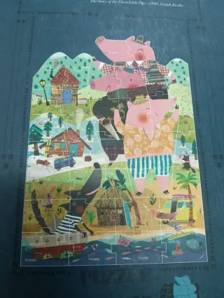 Puzzle grande. Tres Cerditos Londji 36 piezas