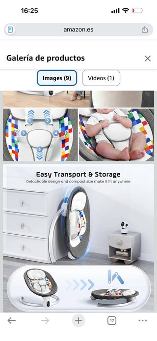 Hamaca eléctrica para bebé