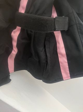 Chaqueta Moto Mujer Negra y Rosa