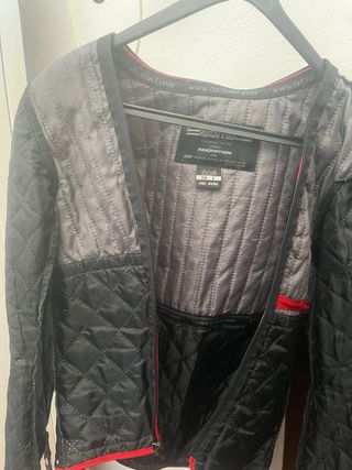 Chaqueta Moto Mujer Negra y Rosa