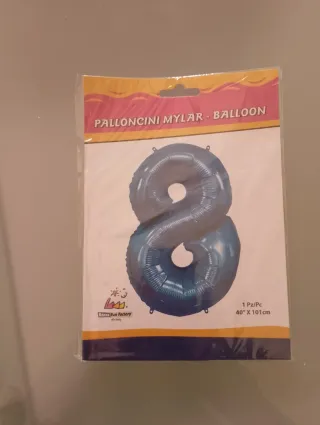 Palloncino Numero 8 Blu Rocca Fun Factory