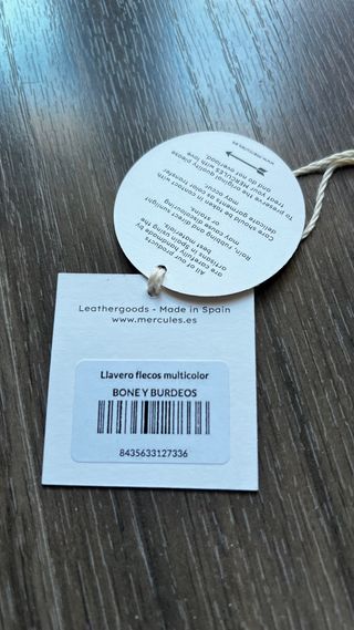 Llavero Mercules flecos Bone y Burdeos