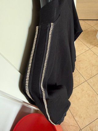 Giacca Liu Jo nera con strass e pizzo Tg S