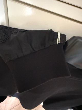 Giacca Liu Jo nera con strass e pizzo Tg S