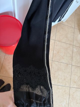 Giacca Liu Jo nera con strass e pizzo Tg S