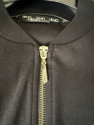 Giacca Liu Jo nera con strass e pizzo Tg S