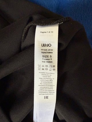Giacca Liu Jo nera con strass e pizzo Tg S