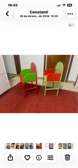 Sillas infantiles de madera (2 unidades)