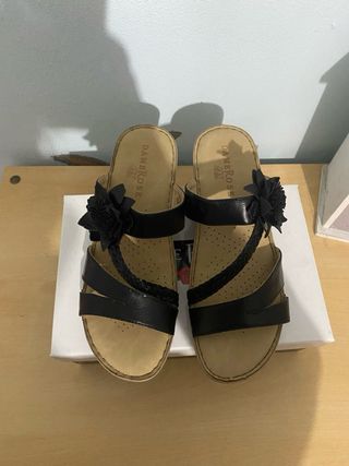 Ciabatte Damerose donna nere e beige