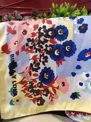 Pañuelo Bimba y Lola azul y amarillo