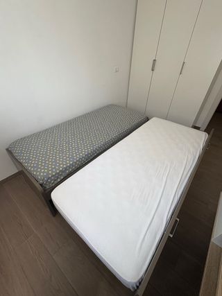 Letto singolo con secondo letto estraibile