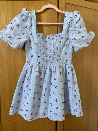 Vestido mini estampado cerezas