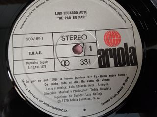Vinilo Luis Eduardo Aute De par en par