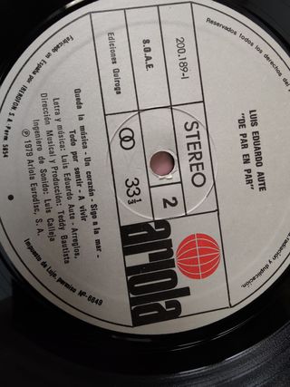 Vinilo Luis Eduardo Aute De par en par