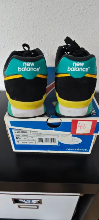 New Balance 446 U446SMKG T42 Negro Verde Amarillo