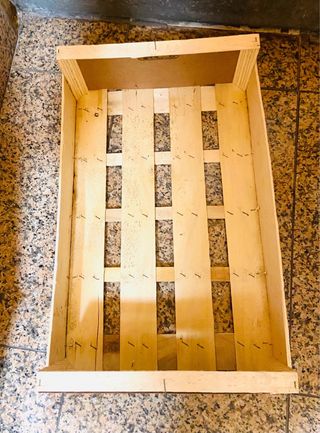 CAJA DE MADERA DE FRUTAS PARA MANUALIDADES