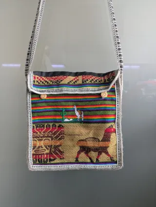 Bandolera artesanal peruana tejida