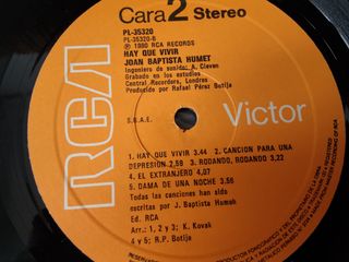 Vinilo Joan Baptista Humet - Hay que vivir