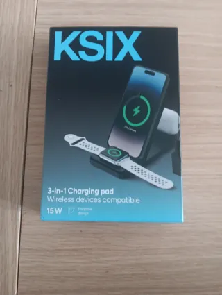 Cargador Inalámbrico KSIX 3-en-1 15W