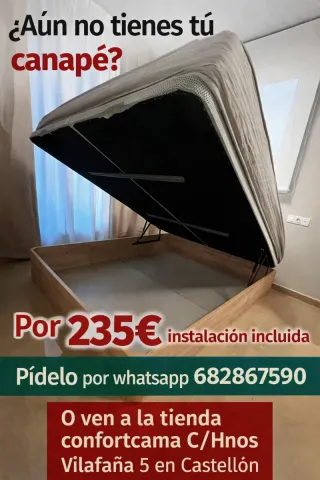 Canapé Abatible Confortcama Beige/Madera