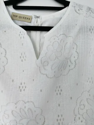 Vestido fiesta blanco TOP QUEENS