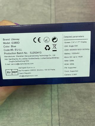 Teléfono Móvil para Mayores Azul