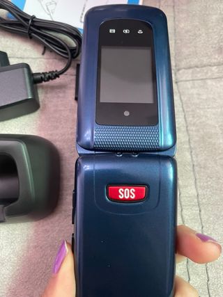 Teléfono Móvil para Mayores Azul