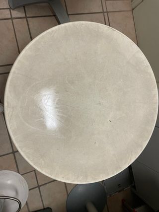 Coppia tavoli rotondi di plastica