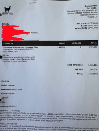 Módulo Camper Mercedes Citan