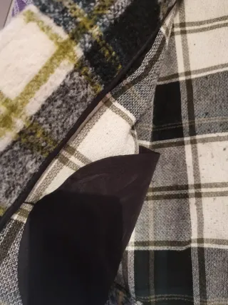 Camisa abrigo cuadros Bershka M