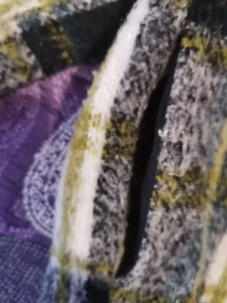 Camisa abrigo cuadros Bershka M