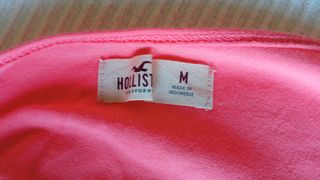 Camiseta Hollister Naranja Manga Larga