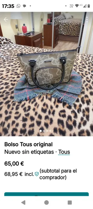 Bolso Tous Original Beige y Marrón