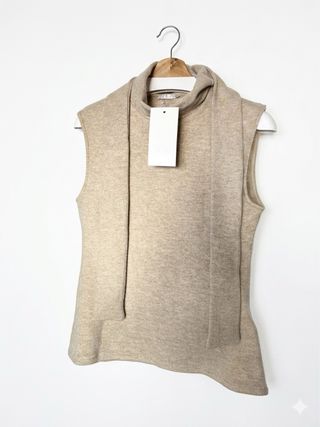 Jersey sin mangas Zara beige