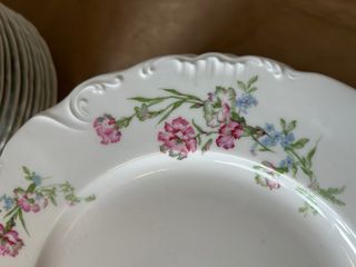 Vajilla Limoges Claveles Porcelana