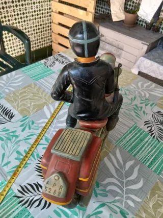 Figura Motero Retro Decorativa 45x32cm