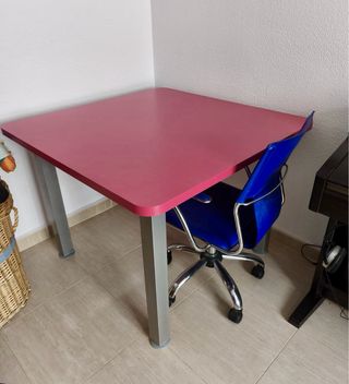Sedia da studio blu con ruote (due sedie)