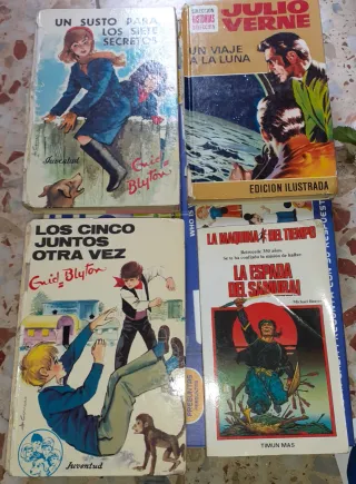 Libros Lote de 4:Julio Verne,los 5,etc...